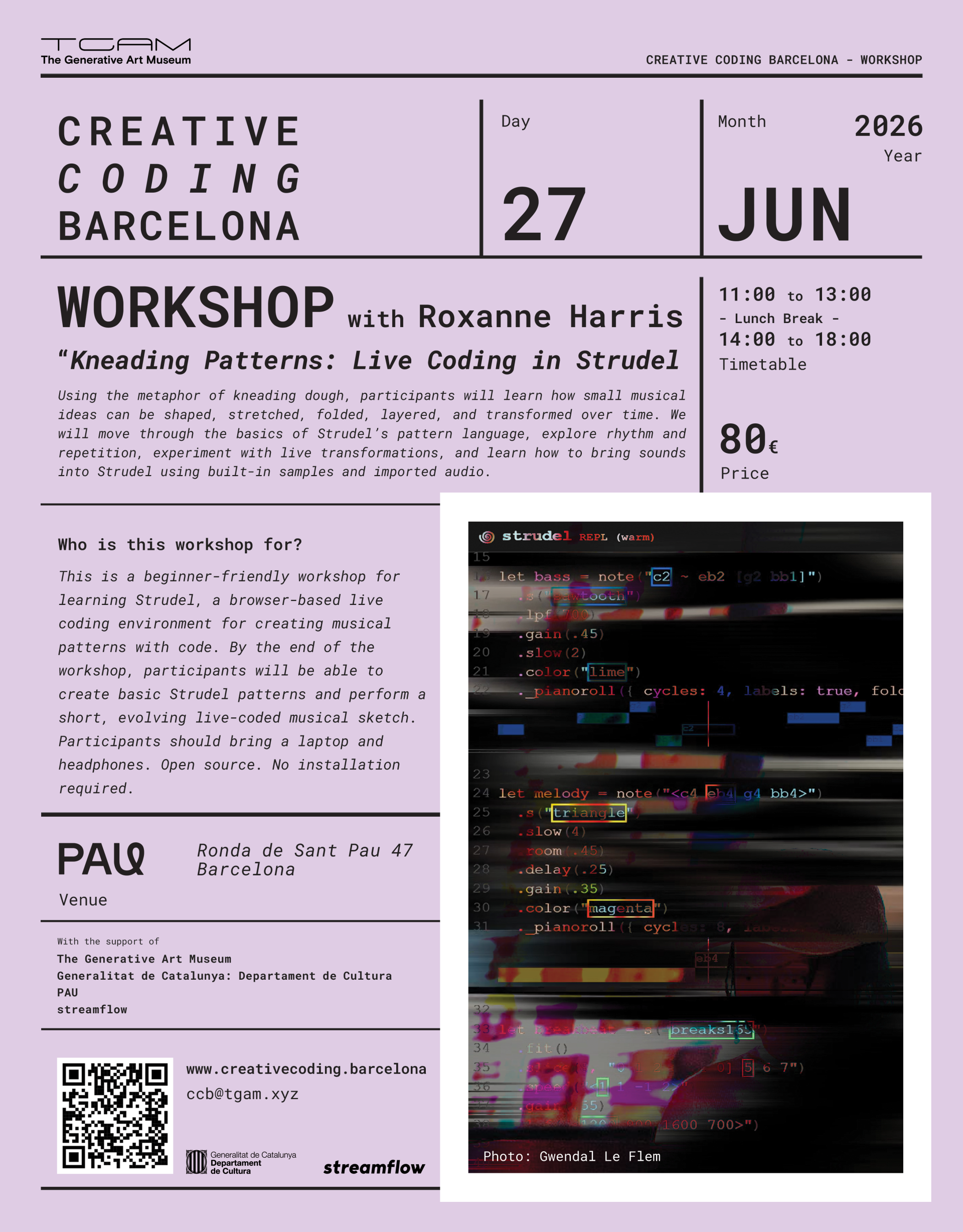 Kneading Patterns: Live Coding in Strudel